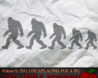 Stick Figure Family Bigfoot 1 - High resolution svg, AI, png and MORE!