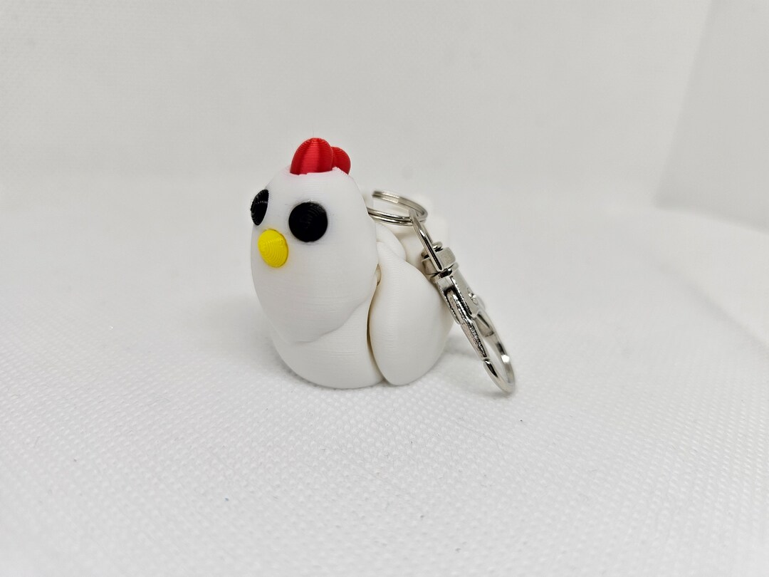 Chicken Keyring - 3D Printed Articulated Chicken Keyring/bag Charm ...