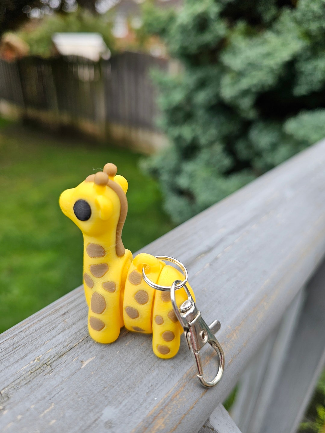 Giraffe Keyring 3D Printed Cute Articulated Giraffe Keyring/bag Charm ...