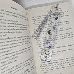 Space Themed Personalised Resin Bookmark with Planets/Stars/Moons/Rockets - bookish gift idea