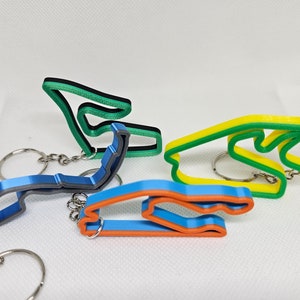 3D Printed Race Track Keyring: Motorsport Fan Gift