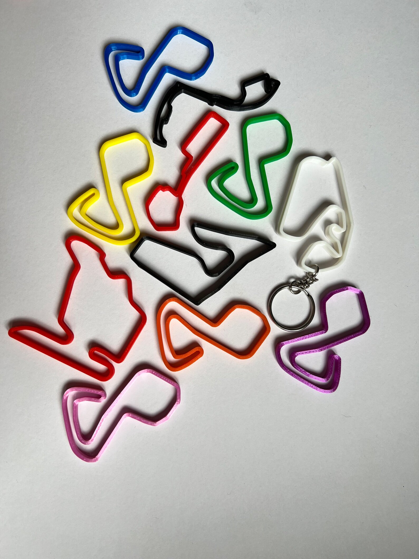 3D Printed Race Track Keyring: Motorsport Fan Gift - Etsy UK