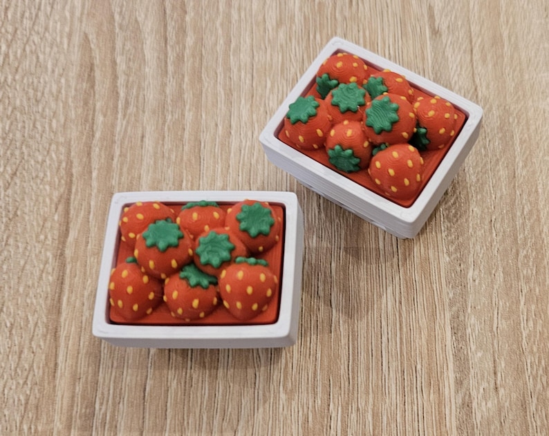 Carton of Strawberries Fidget Clicker Keychain - Etsy UK