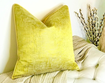 Istanbul | Yellow Mustard Hatch Texture Cushion
