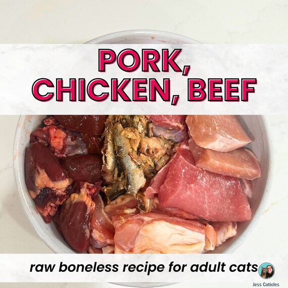 Boneless raw cat food hotsell