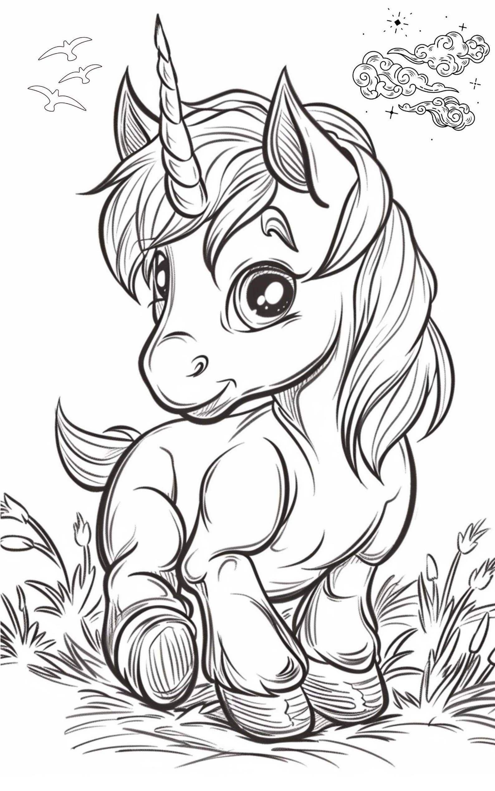 Unicorn Coloring Pages PDF | 24 Magical Printable Sheets for Kids ...