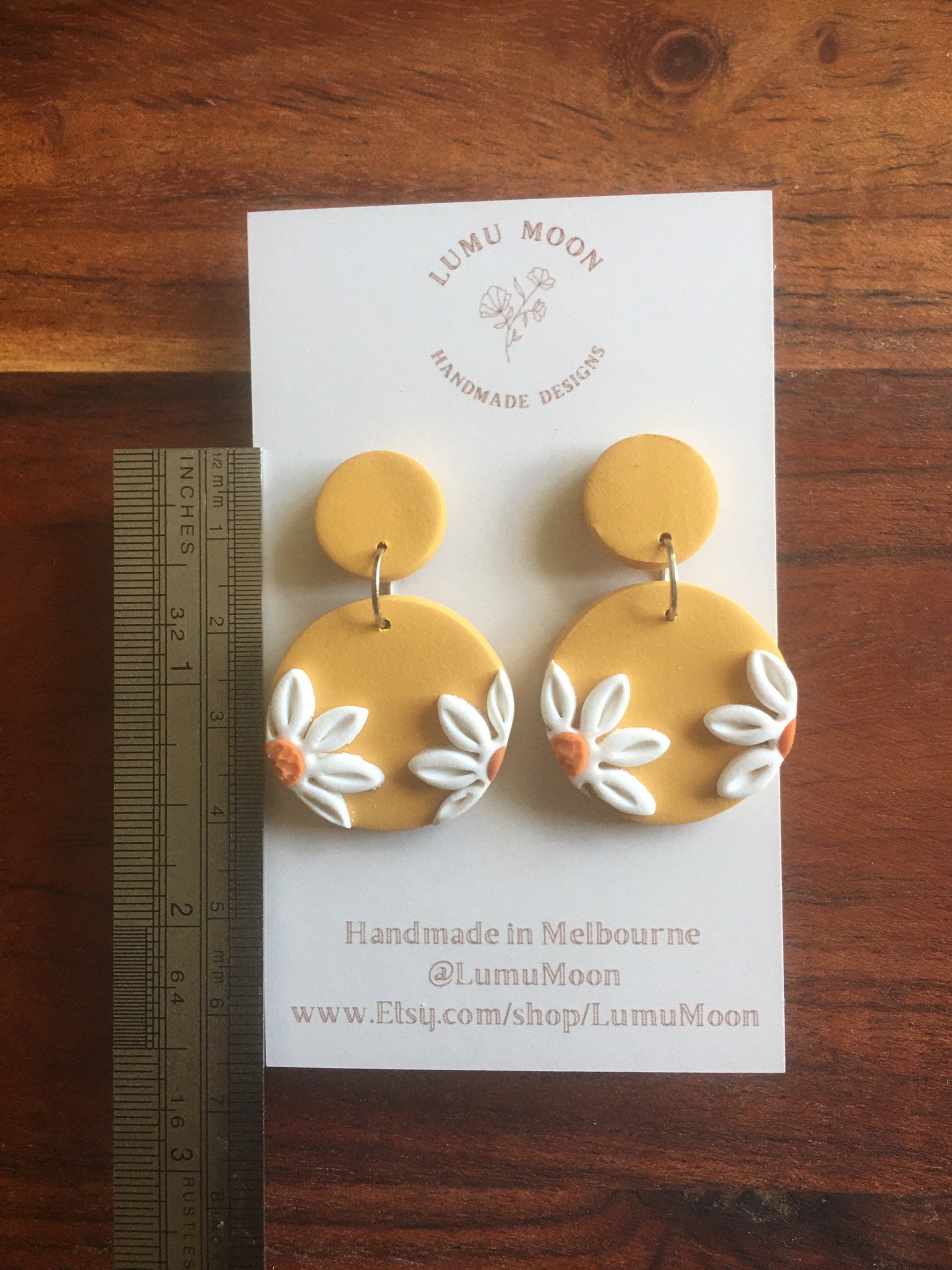 Daisy Statement Earrings Cute Bright Daisy Earrings Etsy