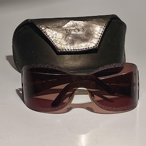 Y2K, 2000s LOEWE wrap style sunglasses