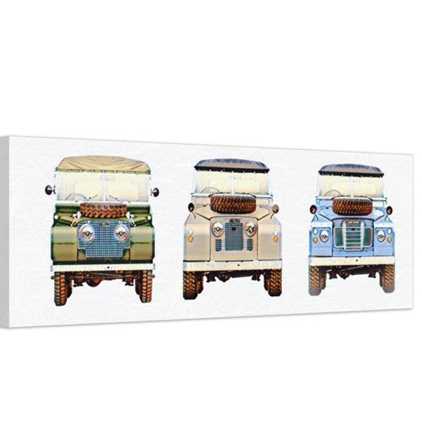 Land Rovers Gift, Series 1, Series 2 and Series 3 art Canvas