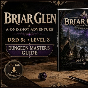 Briar Glen | DnD 5e One-Shot Adventure | Level 3 Mystery | DM Guide, Battle Maps, NPC Art, Tokens & Audio