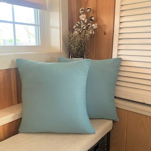 Throw Pillow Cover, Envelope Style, Sky Blue, Indoor Throw Pillow Cover, 20 x 20, Decorative Pillow Cover, Home Decor image 1
