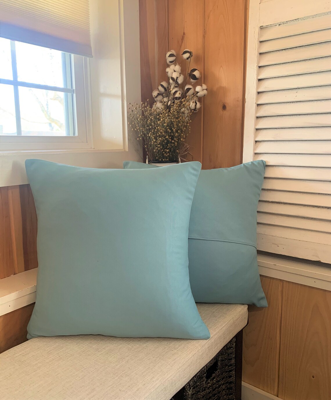 Sky Blue Envelope Style Indoor Throw Pillow Cover Pillow Etsy
