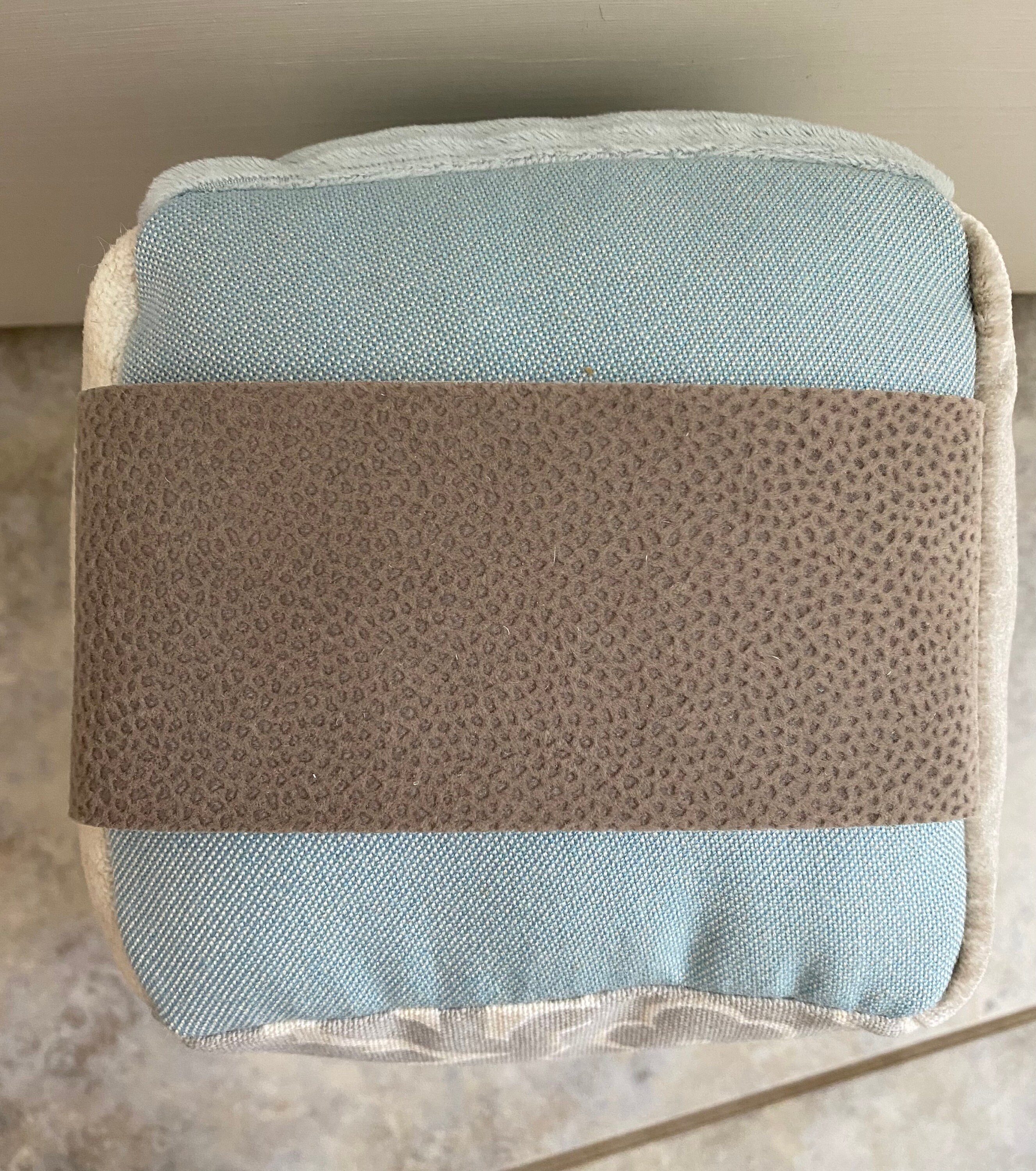 Filled Door Stop With Handle Light Blue Velvet Taupe Etsy