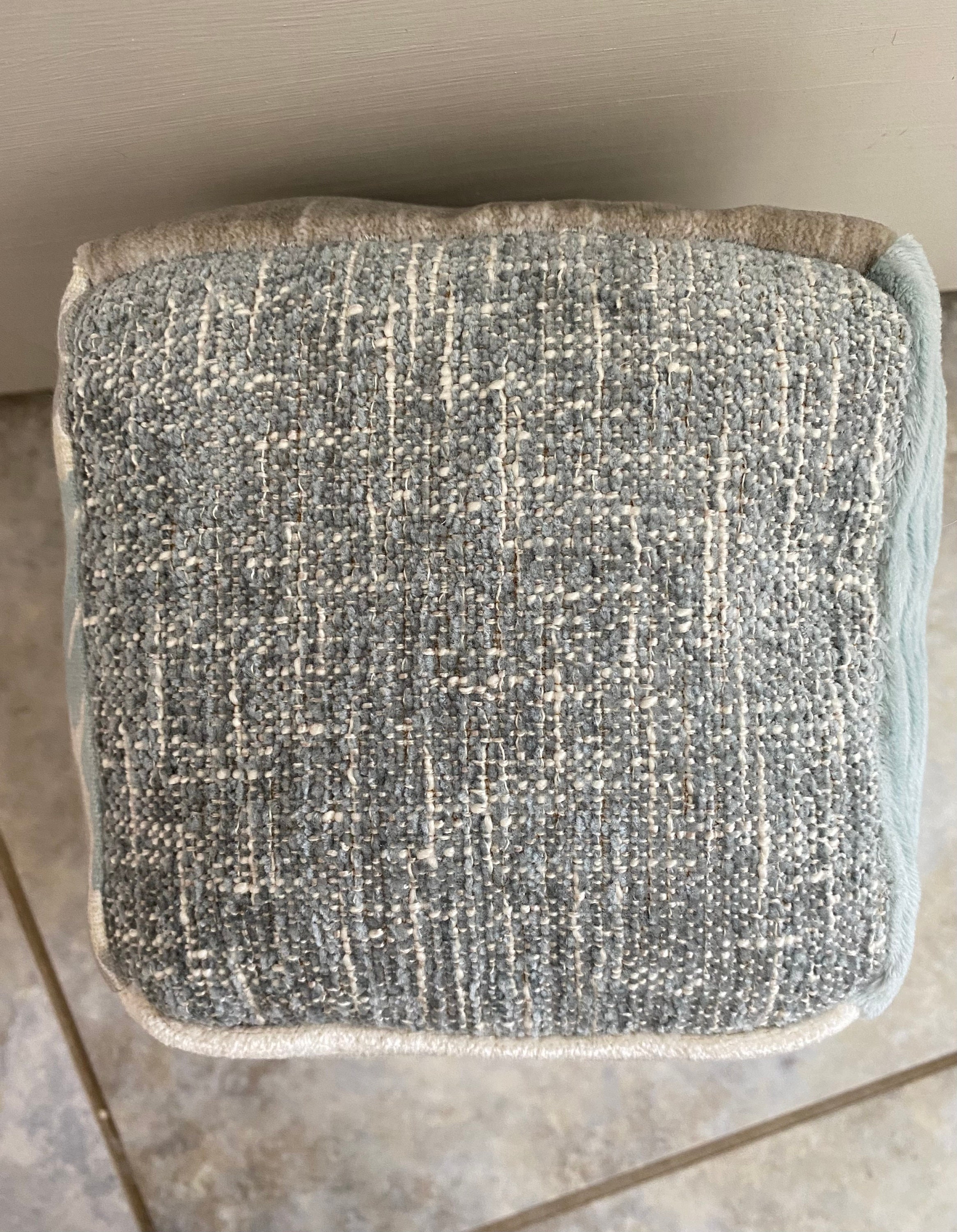 Filled Door Stop With Handle Light Blue Velvet Taupe Etsy