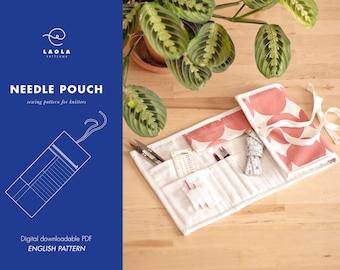 English PDF Sewing Pattern, Needle Pouch Sewing Pattern