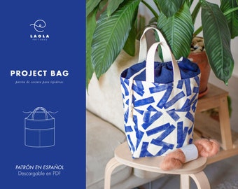 Spanish PDF Sewing Pattern, Project Bag Sewing Pattern