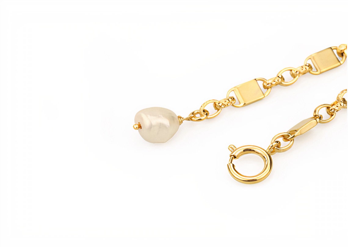 Eve Bracelet 18K Gold Plated Bracelets With Natural Baroque Pearls ...