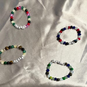 Gorillaz Inspired Band Members Handmade Bracelets - Noodle/2D/Murdoc/Russel/Demon Days/Plastic Beach/Humanz/Fan gift/Gorillaz jewelry