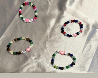 Animated Band Style Beaded Bracelets | Alt Rock & 2000s Inspired Jewelry | Handmade Gift for Fans of Music Art
