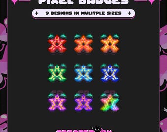 Starfruit Emotes & Sub Badges - Pixel Art Twitch Pack
