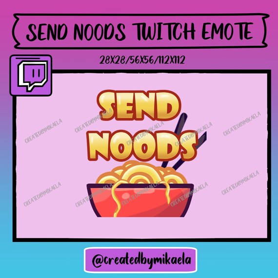 Send Noods Twitch Emote Noodles Emote For Twitch Discord Etsy