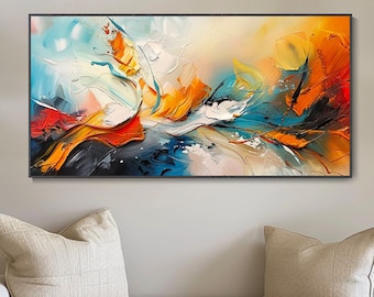 Abstrakte Ölgemälde 3D Handgemalt Dicke Textur Messer Malerei Original Kunst Wohnzimmer Wandbild Mode Neutrale Geschenk Personalisierte