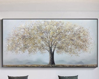 Large Original Oil Painting On Canvas Texture Tree Painting Home Painting Housewarming Gift Abstract  Acrylic Painting Tree Of Life Wall Art