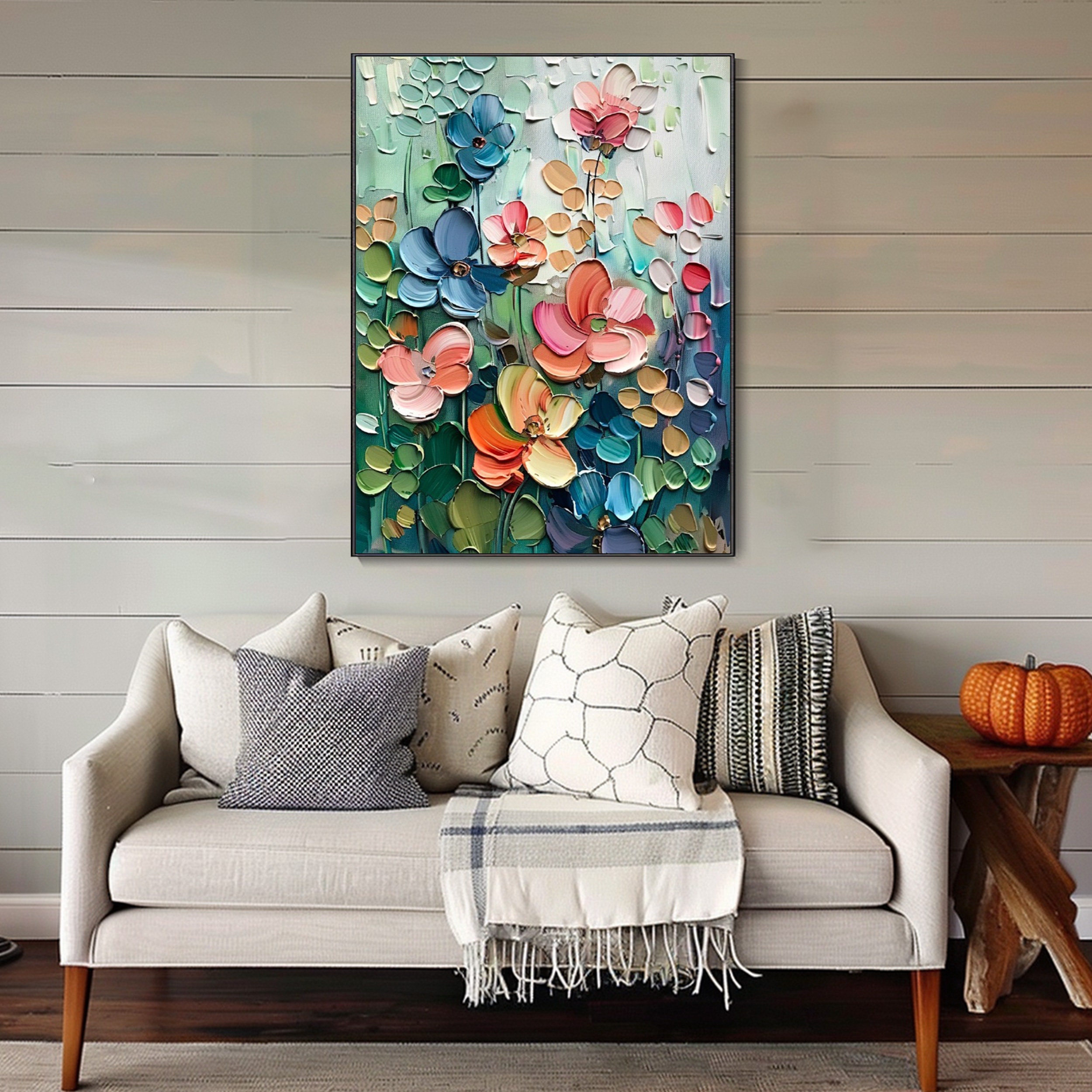 Original Flower Textured Wall Art 3D Abstrat Painting on Canvas Wall ...