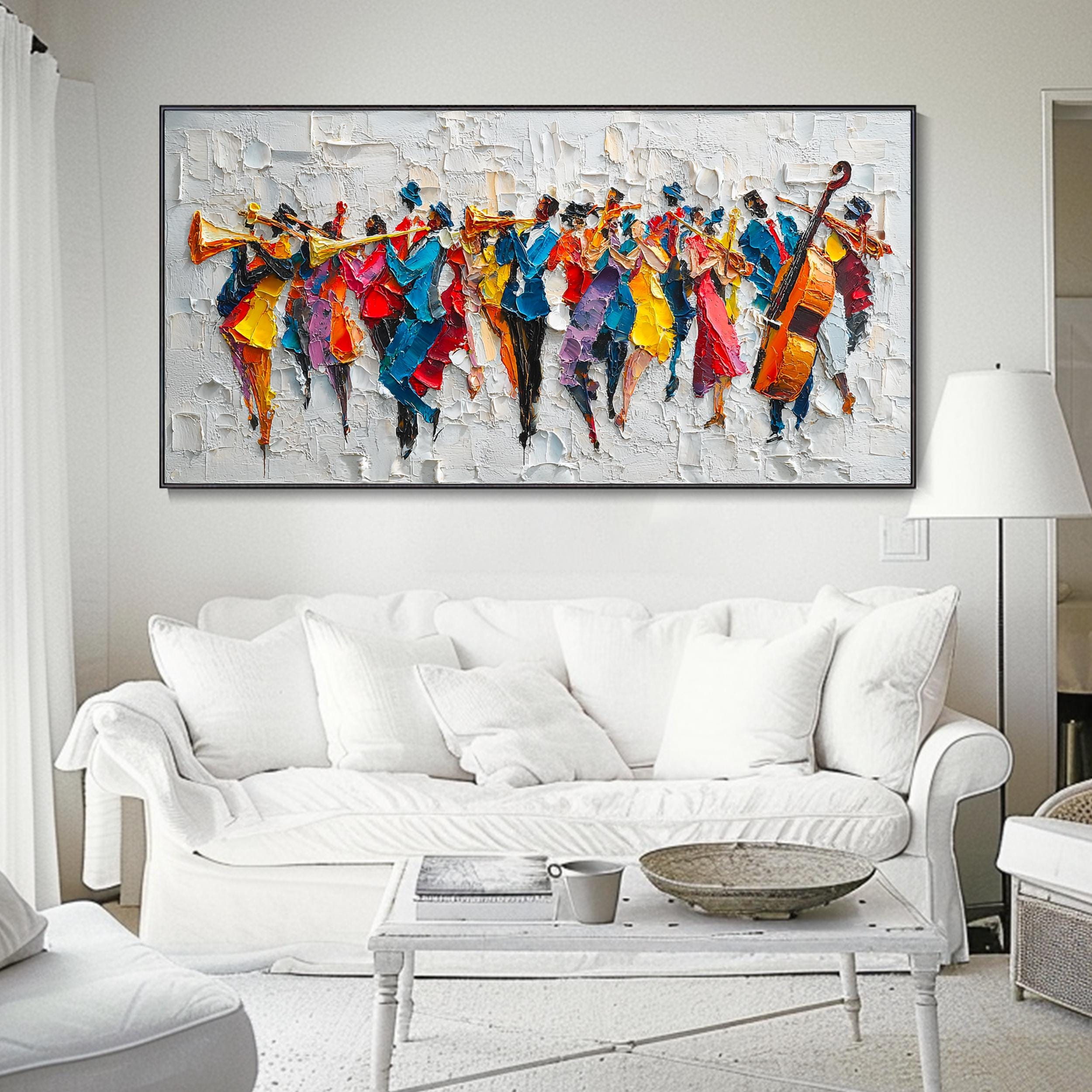 Music Festival Custom Art Abstract Symphony Hand Canvas Oil