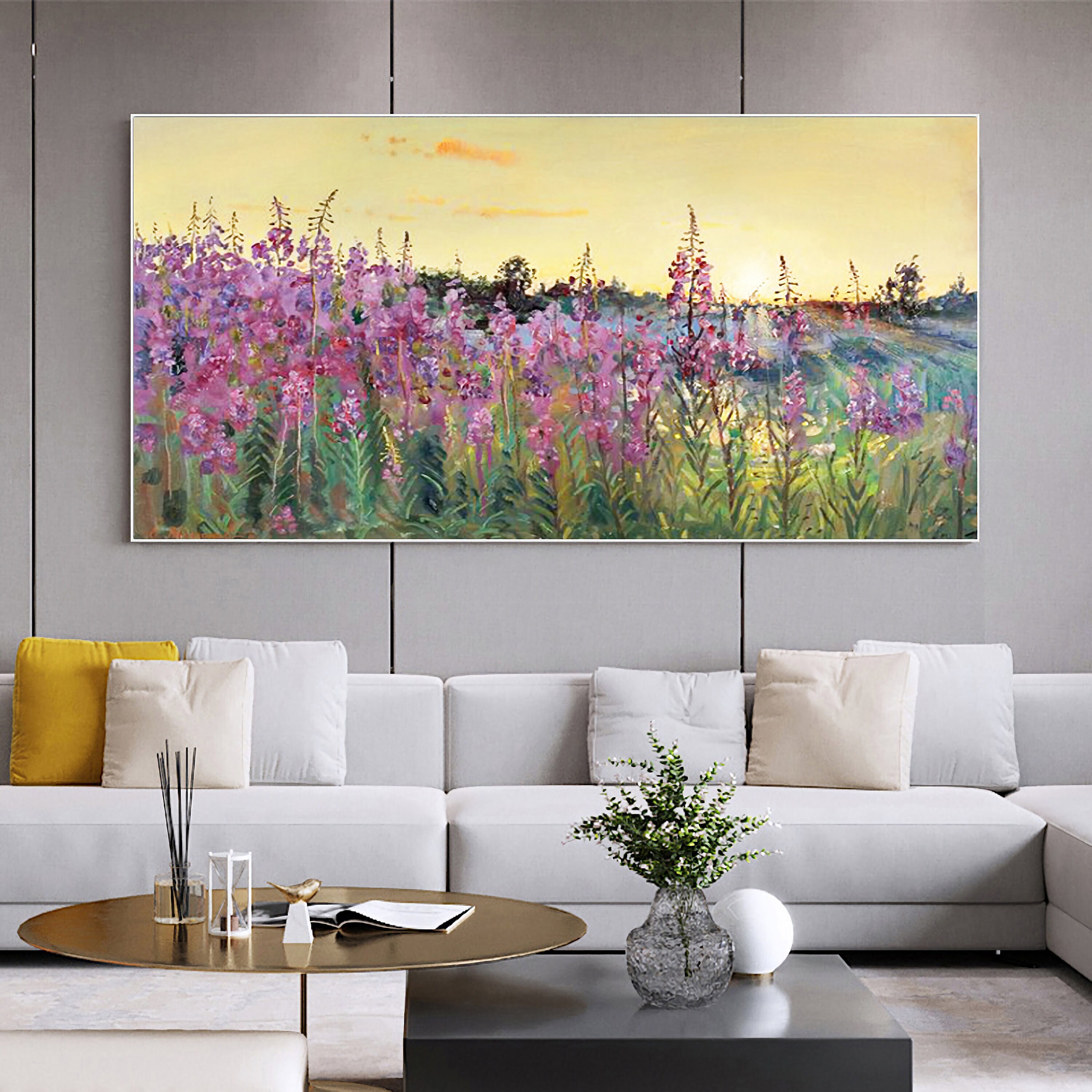 Large Landscape Oil Painting Original Field Painting - Etsy