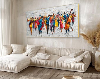 Music Festival Custom Art Abstract Symphony Hand Canvas Oil