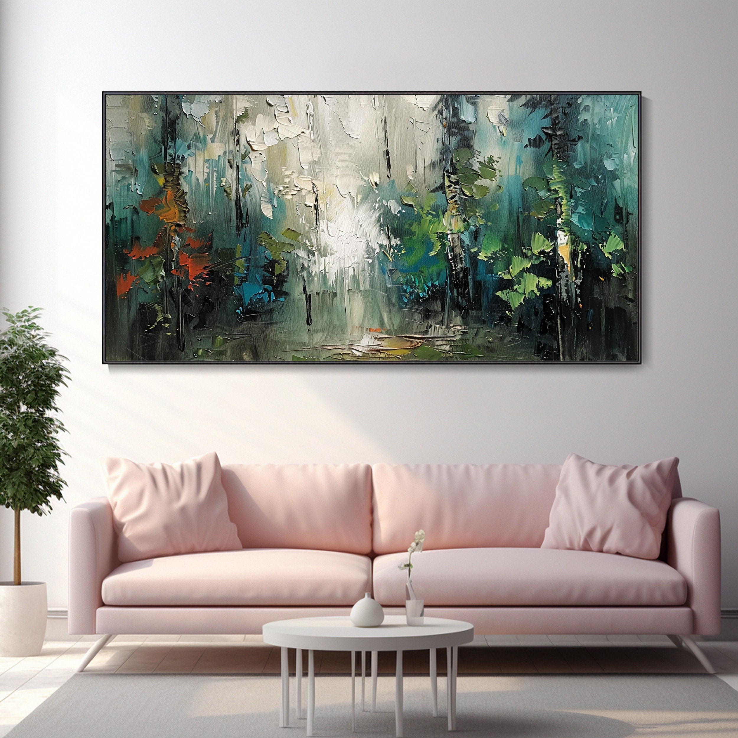 Abstrakte grüne Wald Malerei, Wabi Sabi Wandkunst, handgemalte Colorado  Tannenbaum Malerei, Frühling Dekor, stilvolle Wandkunst, Leinwand - Etsy  Österreich, image size:2500x2500