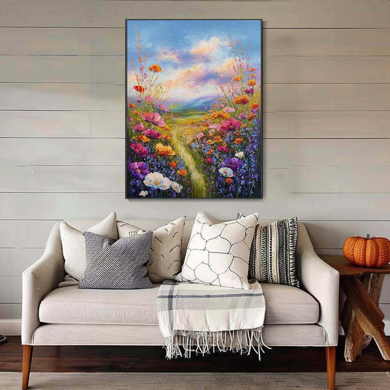 Abstract Spring Forest Trees Plants Texture Canvas Art Original Living ...
