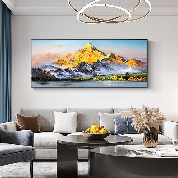Large Landscape Oil Painting Original Mountain Canvas Painting | Etsy