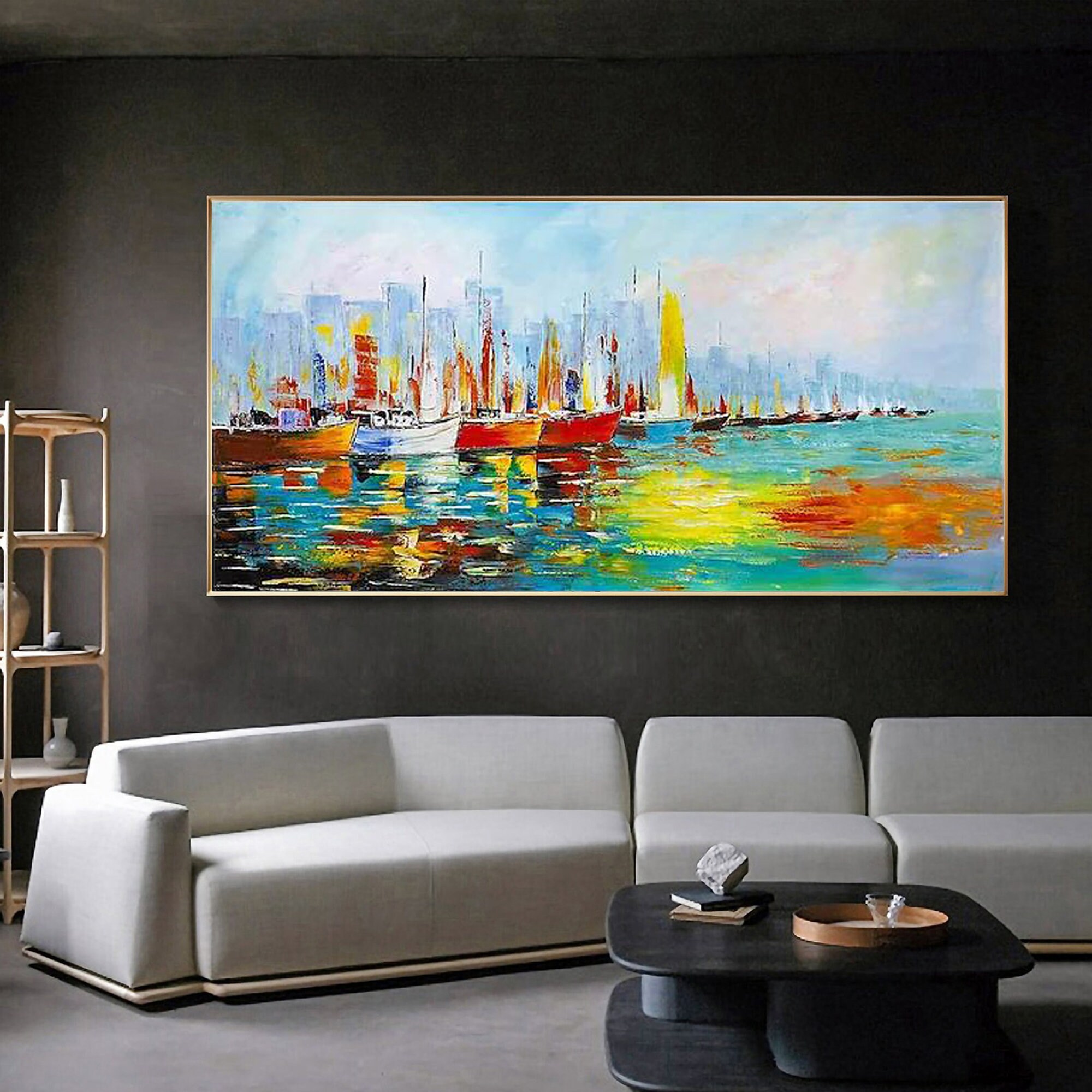Large Colorful Sailing Party Oil Paintings Original Ship - Etsy