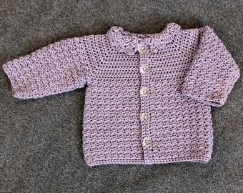 Lavender Baby Cardigan