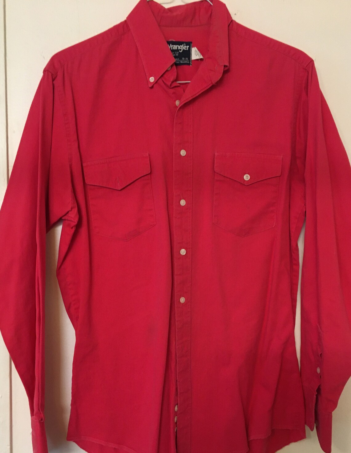 Wrangler Denim Hot Pink men's shirt Etsy