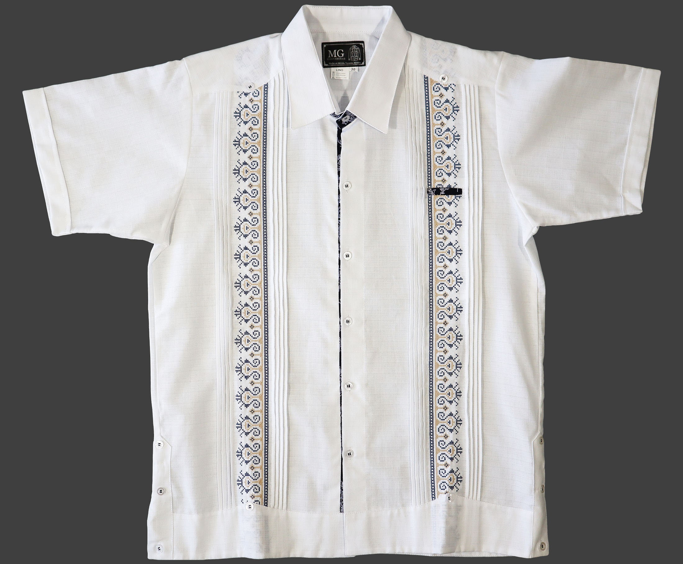 Men's TShirt Guayabera Artisanal Mexican Guayabera Etsy