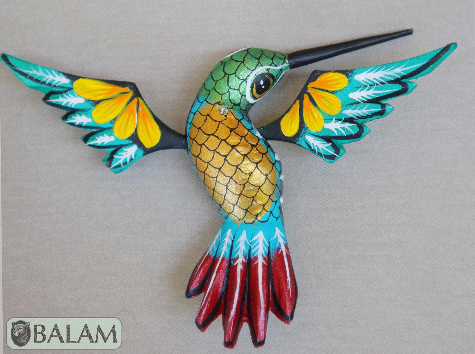 Metallic Colors Hummingbird Alebrije, Hummingbird Ornament