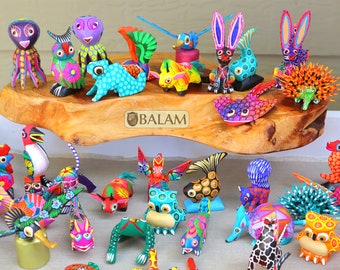 Small alebrije, mini alebrije, Buho alebrije, Doggy, Axolotl, Bunny, Bull, Stingray, snail, Cat, fish Alebrije from Oaxaca, Read description