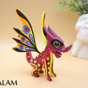 Dragon Alebrije, Alebrije from Oaxaca, alebrije, Copal wood sculpture, Wood Art, Alebrije art, magical creature.