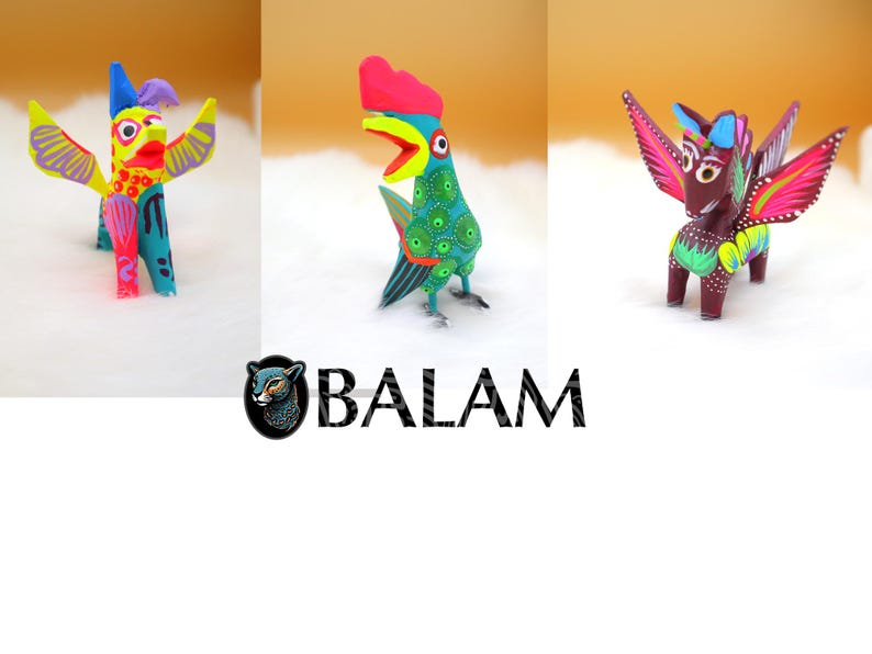 Small alebrije, mini alebrije, Buho, Doggy, Axolotl, Bunny, Bull, Stingray, snail, Cat, fish Alebrije from Oaxaca, Read description image 10
