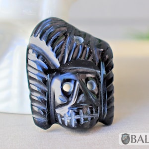 Duality pendant, Ceremonial Obsidian Pendants, carved Obsidian, Dualidad Dije, Dia de los Muertos pendant. Read description