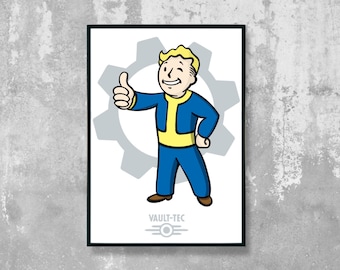 Vault Boy Series: V3 Fallout Inspired Digital Art Prints - Instant Download