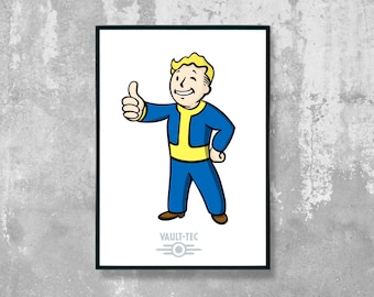 Vault Boy Series: V1 Fallout Inspired Digital Art Prints - Instant Download