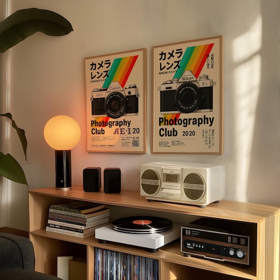 Nikon Zf Poster | Japanese Typography Print | 90s Retro Camera