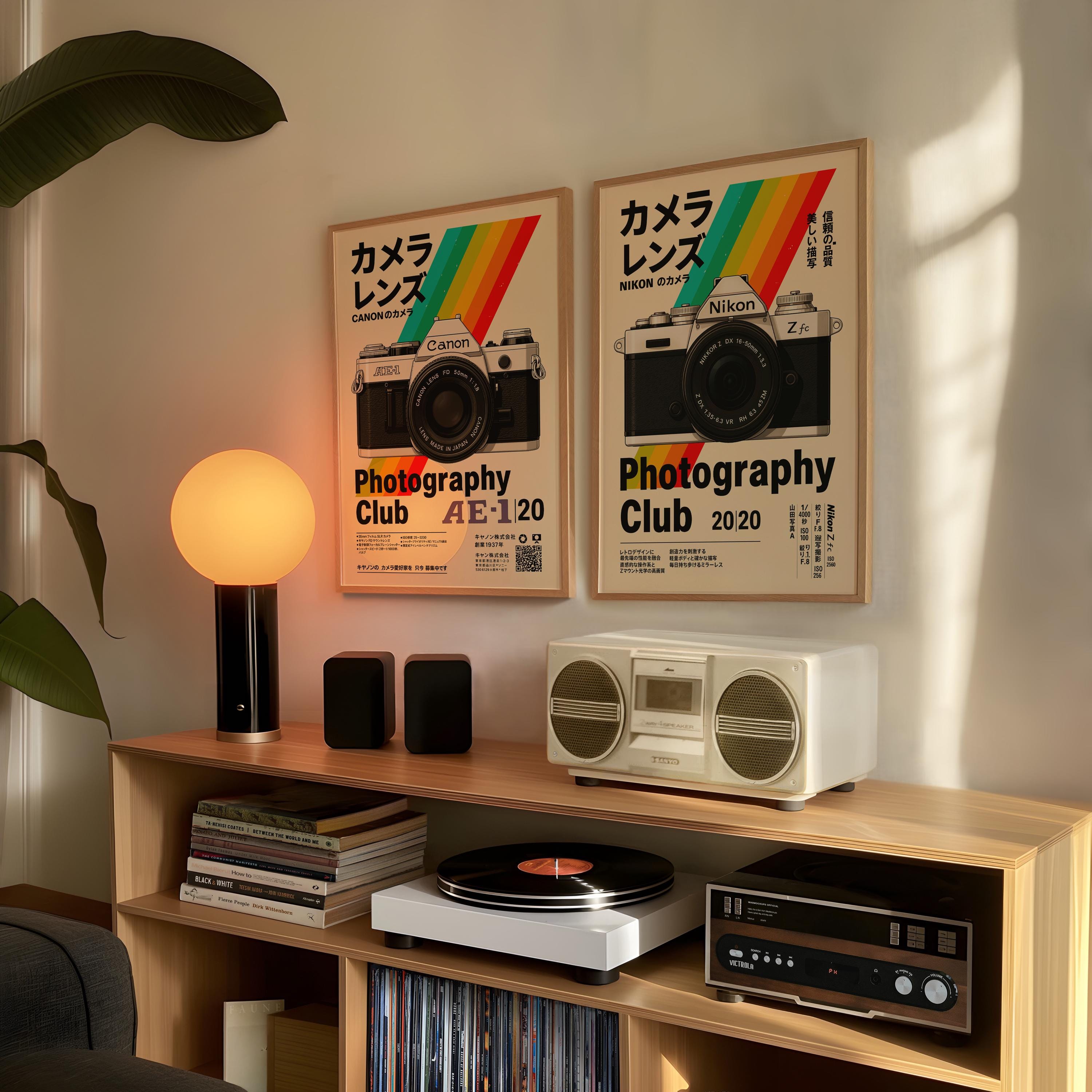 Nikon Zf Poster | Japanese Typography Print | 90s Retro Camera