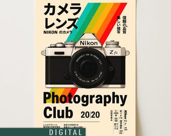 Nikon Zf Poster | Japanese Retro Camera Print | 90s Photography