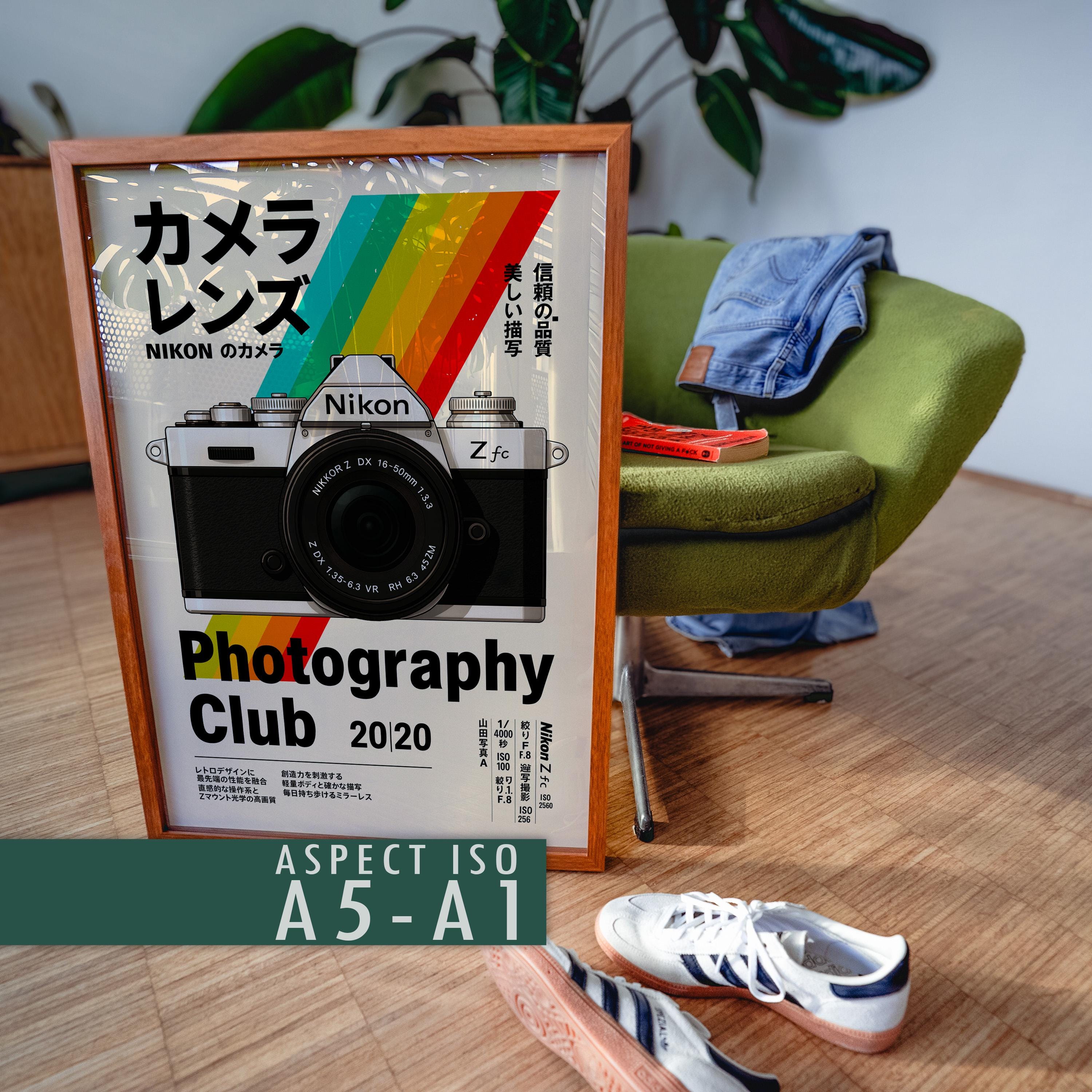 Nikon Zf Poster | Japanese Retro Camera Print | 90s Photography
