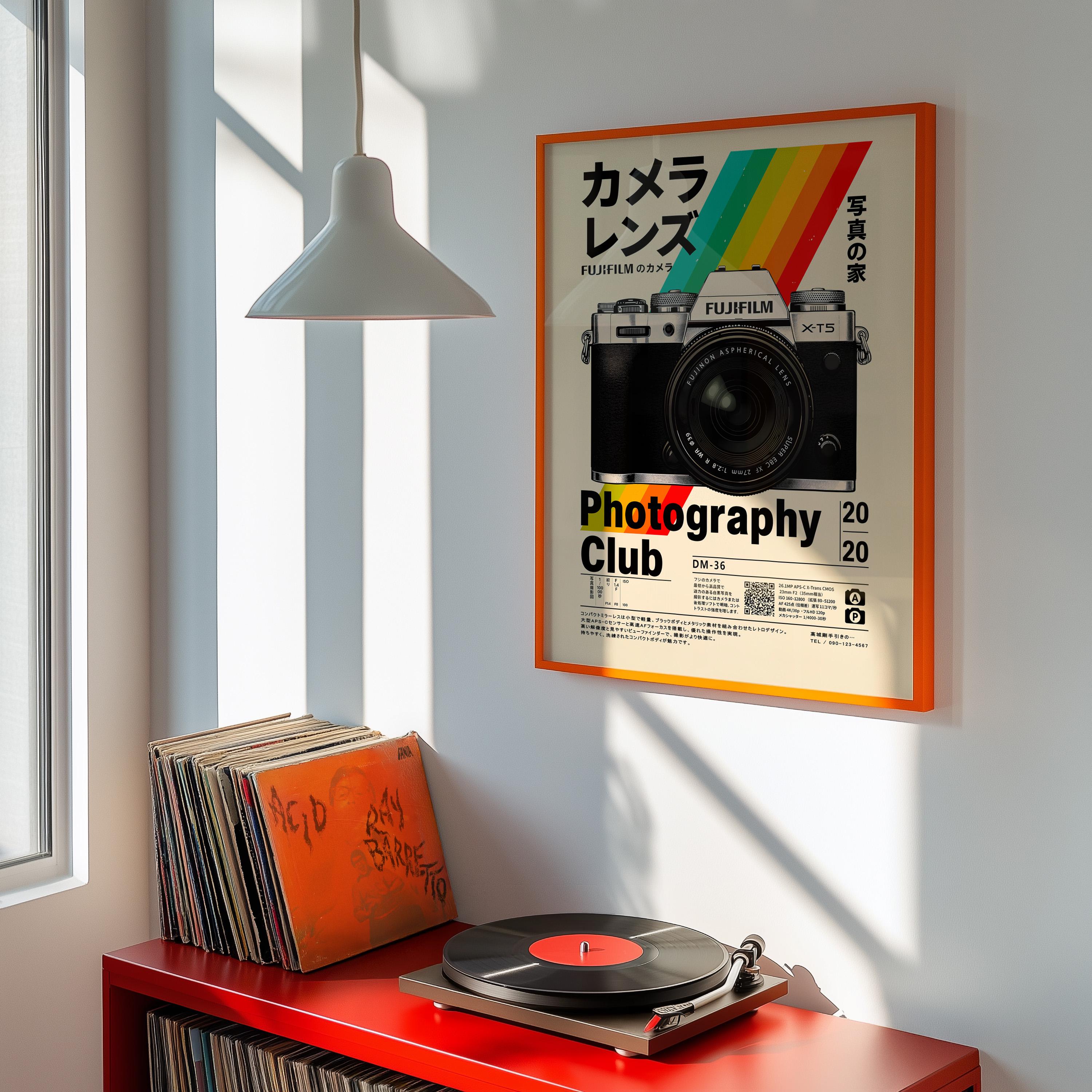 Fujifilm Photography Club Poster | Retro Japanese Typography Print